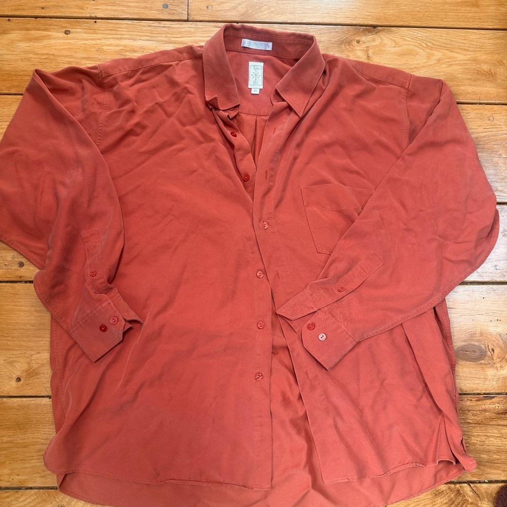 Terracotta Fisherman Button-Up Shirt